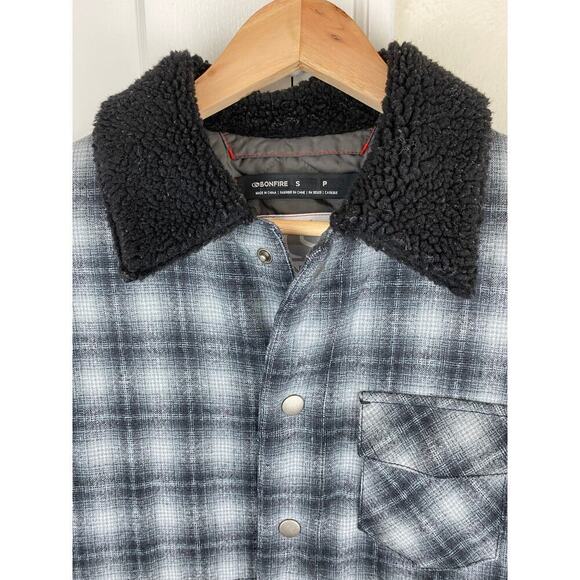 Pendleton Bonfire Women's S Gray Plaid 100% Wool Snap Front Jacket - Picture 2 of 8